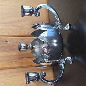 W&S BLACKINTON CO. SILVER PLATED CENTERPIECE FLOWER AND CANDLE HOLDER